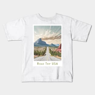 Vintage Retro Road Trip USA Nevada Poster Kids T-Shirt